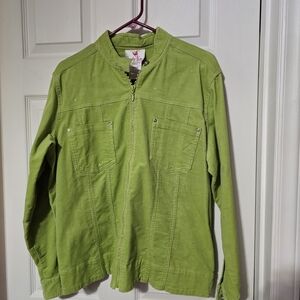Vibrant Green Corduroy Women's Jacket